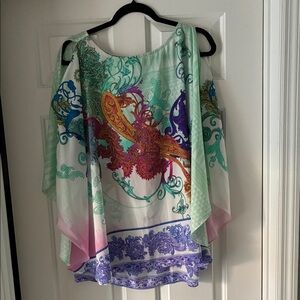 Chico's Colorful Abstract Blouse